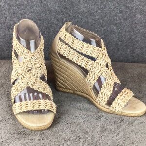 Jean-Micro Cazabat Espadrilles Wedge Sandals Sz 8.5